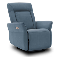Fauteuil de massage Serenity bleu nuit – fauteuil compact design avec massage du dos et des lombaires