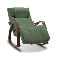 Fauteuil de massage rocking-chair vert – siège relaxant avec fonction massage pour le dos et les lombaires